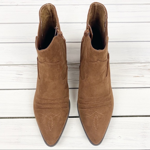 Carlos by Carlos Santana Montana Western Boho Ankle Boots Brown - Picture 2 of 8